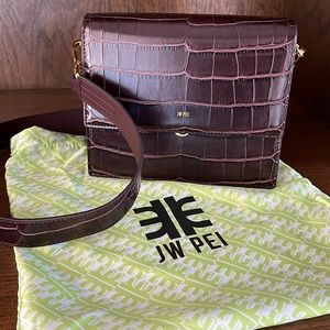 JW Pei mini flap crossbody purse - brown. Perfect condition!